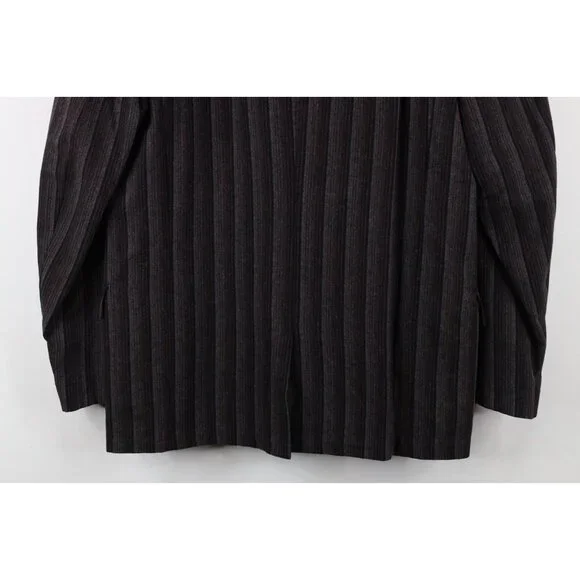 Vintage 50s 60s Rockabilly Mens 40R Wool Striped Blazer Suit Coat Jacket USA - Picture 14 of 14